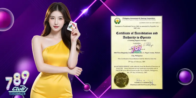 Giới thiệu 789Club về giấy phép hoạt động