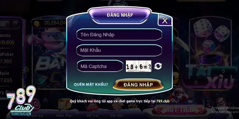 Hướng dẫn đăng nhập vào tài khoản 789Club