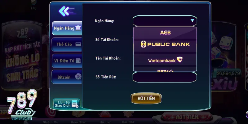 Hướng dẫn rút tiền 789Club an toàn