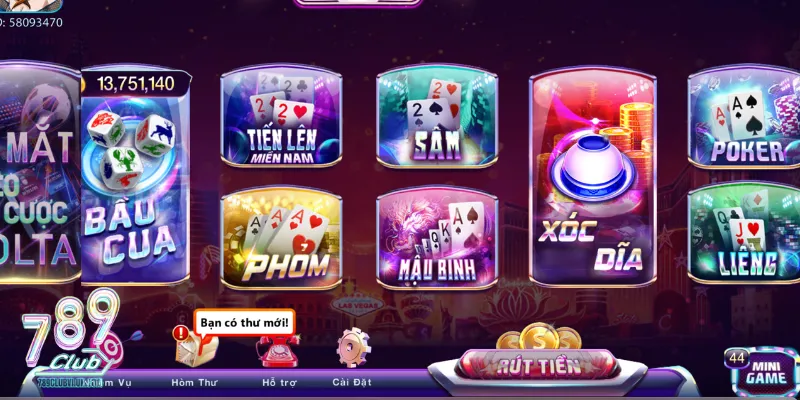 Trải nghiệm game bài đổi thưởng tại 789Club